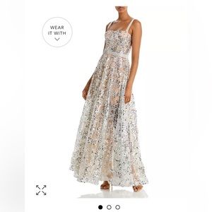 Bronx and Banco midnight metallic sequin gown.